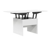 Table basse réglable - vidaXL - Bois d'ingénierie - Blanc - 55x54,5x45 cm - Extensible - Réglable en hauteur