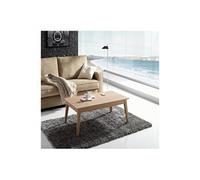 Table basse relevable NORDIC 115 x 65 x 40 cm pieds bois plateau chêne