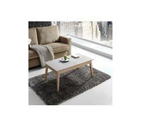 Table basse relevable NORDIC 115 x 65 x 40 cm pieds chêne plateau céramique Hidra