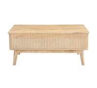 Table basse relevable rectangulaire bois clair manguier massif L100 cm ALDA