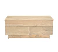 Table basse relevable rectangulaire bois clair manguier massif L102 cm NEXO