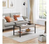 Table Basse Relevable - YAHEETECH - Gris - Rangement et Polyvalence