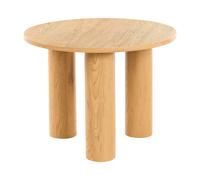 Table Basse Rétro Ronde en MDF Placage en Bois Clair Senoia