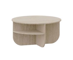 Table basse Reykhon 80 x 41 cm effet travertin