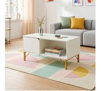 Table basse Reyri 80 x 45 x 42 cm blanc / doré