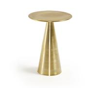 Table basse Rhet en métal finition dorée, Ø 39 cm