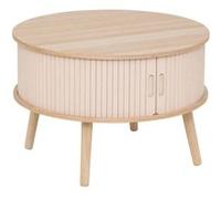 Atmosphera Table basse Nysos 2 portes beige 60x60x40,7 cm