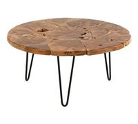 Table Basse en Teck "Manuel" 80cm Marron