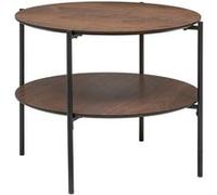 Table basse ronde 2 niveaux Kemi noyer Atmosphera Marron G