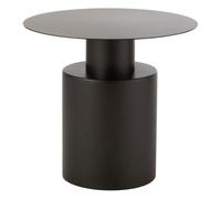 Table basse ronde 55x55x51 cm en métal noir - METTI
