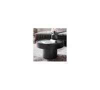 Table Basse - WOHNLING - Ronde - Métal Noir - 60x60x30cm - Design Moderne