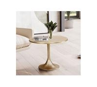 Table basse ronde 60x60x46,5 cm en aluminium doré