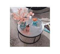 Table Basse Ronde Métal WOHNLING - Argent - Moderne - 62x62x36cm