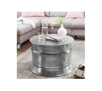 WOHNLING table basse WOHNLING table basse table ronde martelé argent