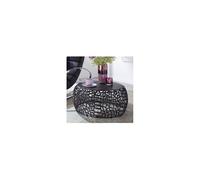 Table basse ronde 66x66x30 cm en aluminium noir