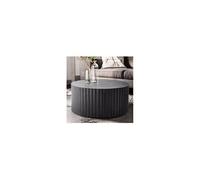 Table Basse - WOHNLING - Ronde - Métal Noir - 67x67x31 cm - Design Moderne