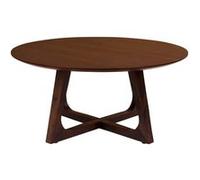 Table Basse Ronde Ø75cm MDF Placage Noyer - LYNGBY - ALTOBUY Marron G