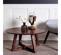 Table basse ronde 75x36 cm décor noyer noyer G