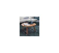 Table basse ronde 75x75x40 cm en bois d'acacia massif - NASIK
