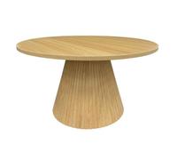 Table basse ronde 80 cm moderne effet bois clair - Oviala