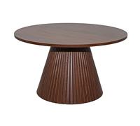 Table Basse Ronde 80 cm Moderne Effet Bois foncé