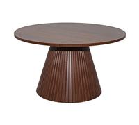 Table basse ronde 80 cm moderne effet bois foncé Lesly - Oviala