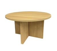 Table basse ronde 80 cm scandinave effet bois clair - Oviala