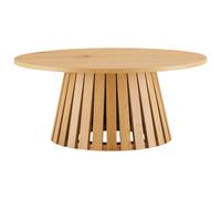 Table Basse Ronde 80cm Style Scandinave Liv Marron