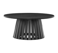 Happy Garden Table Basse LIV Noire en aggloméré et mélaminé, Ronde, Style scandinave, Plateau avec Un diamètre de 80cm LIV - Design élégant, Parfaite pour Votre intérieur