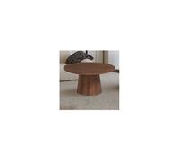Table basse ronde 80x80x38 cm en manguier marron - MAGUEL