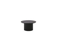 Table basse ronde 80x80x45 cm en bois et décor marron foncé