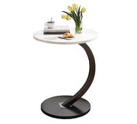 Table basse ronde à deux étages avec support de rangement ouvert, petite table d'appoint pour salon familial (couleur : A2)