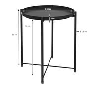 Table basse ronde á plateau métallique table d'appoint style industriel á choix