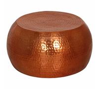 vidaXL Table basse martelée en aluminium Argenté