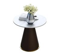 Table basse ronde avec étagère de rangement, mobilier de salon de style ferme, design peu encombrant pour petits appartements et bureaux à domicile