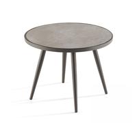 Table basse ronde avec plateau effet béton - Oviala Tivoli