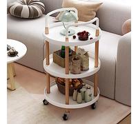 Table basse ronde avec roulettes, chariot de service moderne pour canapé, table de chevet et table de chevet