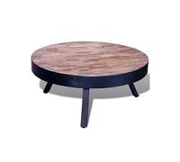 vidaXL Table basse ronde Bois de teck recyclé