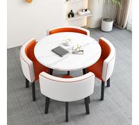 Table basse ronde compacte pour thé au lait, petite table de salle à manger et chaise pour petit déjeuner 80 x 75 cm - Élégant et peu encombrant