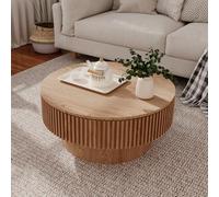Table basse ronde de 75 cm, moderne pour salon, chambre à coucher, appartement ou bureau