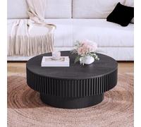 Table basse ronde de 75 cm, moderne pour salon, chambre à coucher, appartement ou bureau
