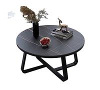 Table basse ronde de style nordique, table d'appoint simple et créative, construction en roche et métal, table à thé moderne pour salon et balcon (couleur : C taille : 70 cm)