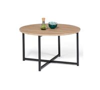 IDMarket - Table Basse Ronde Detroit 70 cm Design Industriel