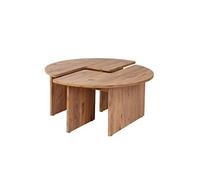 Table basse ronde duo pin atlantique 90cm AZUS