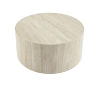 Table basse ronde effet travertin Ø80cm