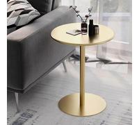Table basse ronde élégante en métal pour salon et salle à manger, table de cocktail pub (60 x 60 x 72 cm) Meuble élégant pour décoration moderne