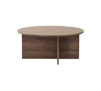 Table basse ronde en aggloméré Soleil noyer