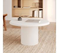Table basse ronde en béton blanc cassé - lulli