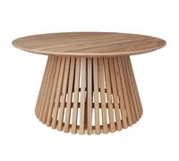 Table basse ronde en bois clair d'acacia D80 cm - Képès - Maison Pavane