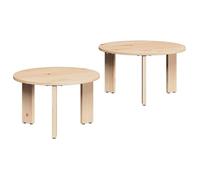 Table basse ronde en bois de pin - vidaXL - Naturel - Bois de pin massif - 47,5x47,5x27 cm - Usage intérieur